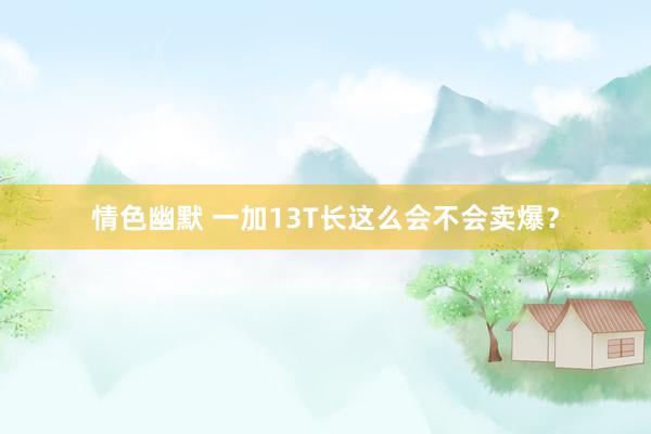情色幽默 一加13T长这么会不会卖爆？